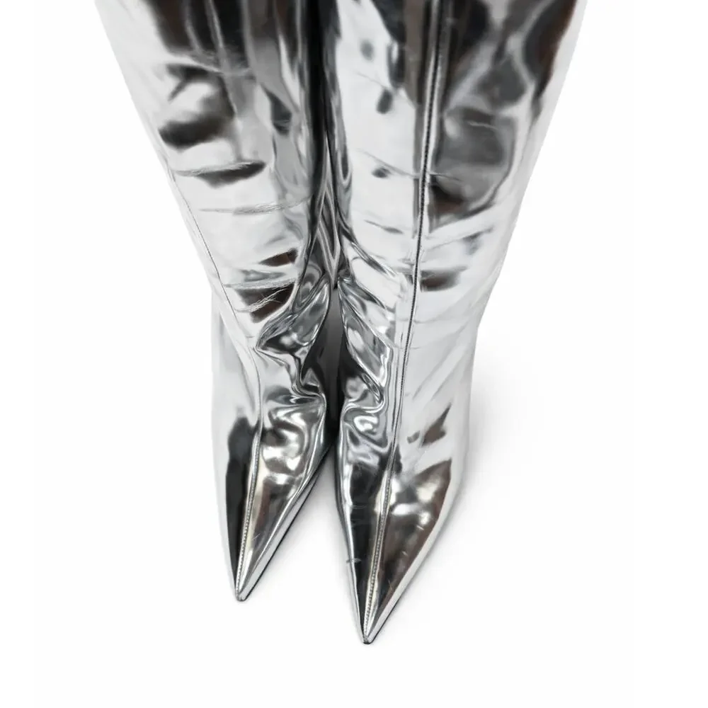 Simon Miller Verner Metallic Hourglass Heel Boots - Picture 3 of 14